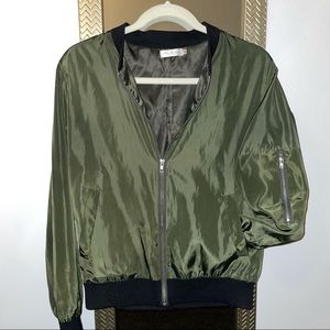 Green bomber jacket